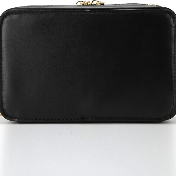 Retro Tape Shaped PU Evening Purse Women's Crossbody Bag 8.27x1.97x5.12-Inch Bla - Picture 4 of 5